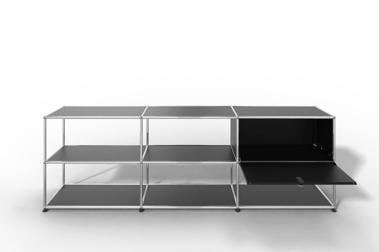 USM Haller Sideboard offen mit einer Klapptüre Produktbild