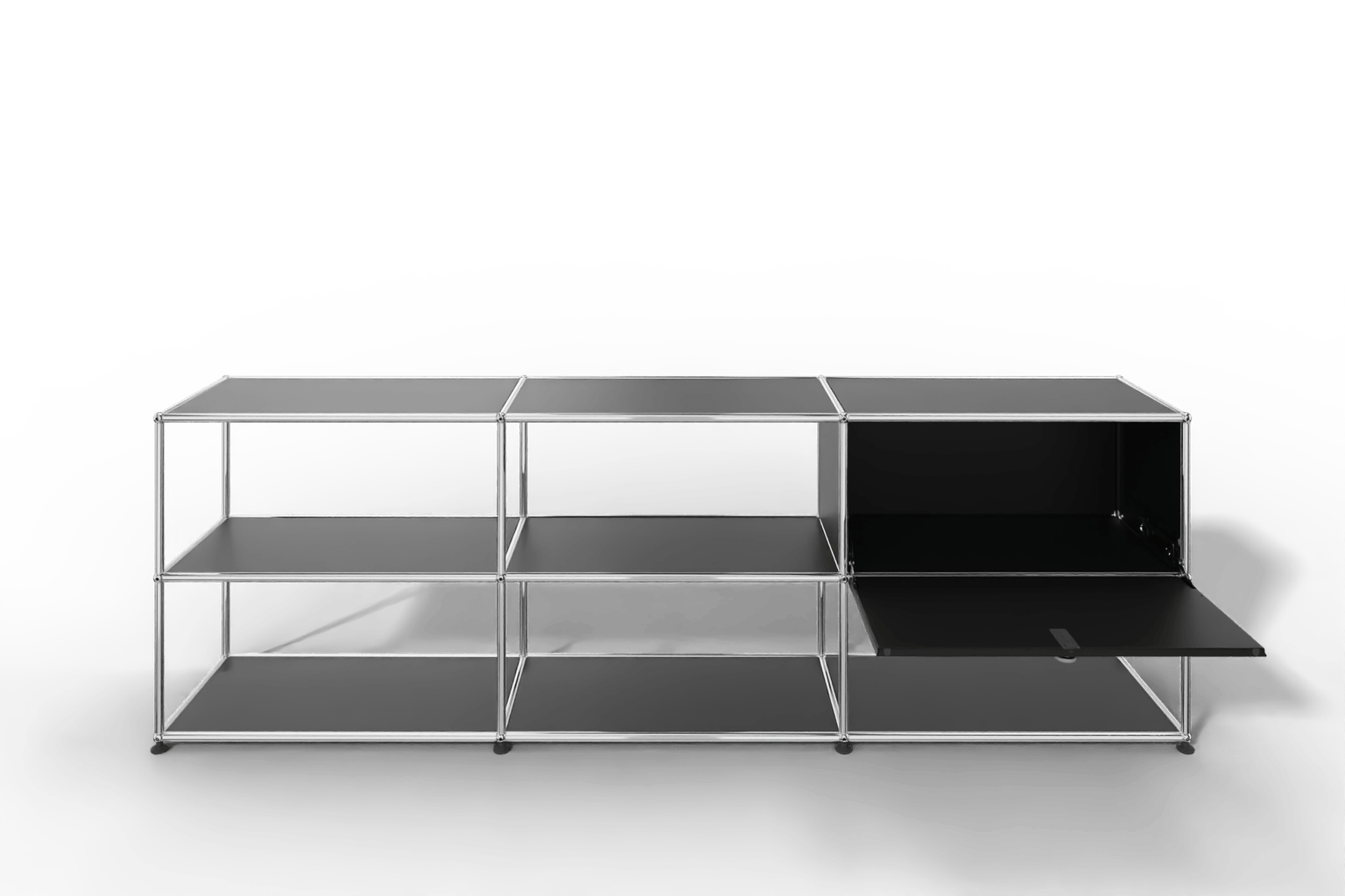 USM Haller Sideboard offen mit einer Klapptüre Produktbild