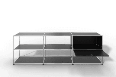 USM Haller Sideboard offen mit einer Klapptüre