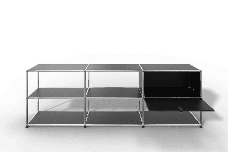 USM Haller Sideboard offen mit einer Klapptüre Produktbild