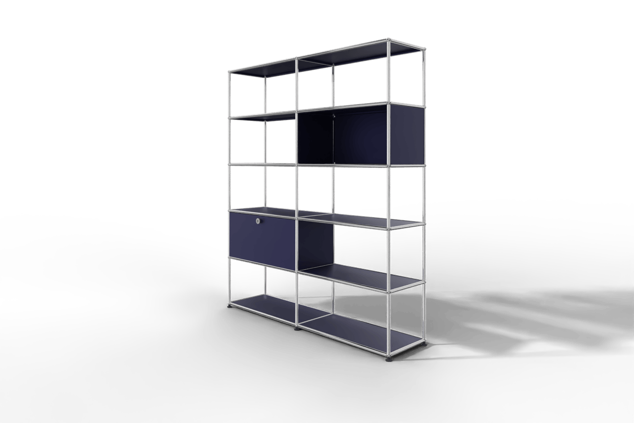 USM Haller Regalwand, offene und geschlossene Fächer kombiniert Produktbild