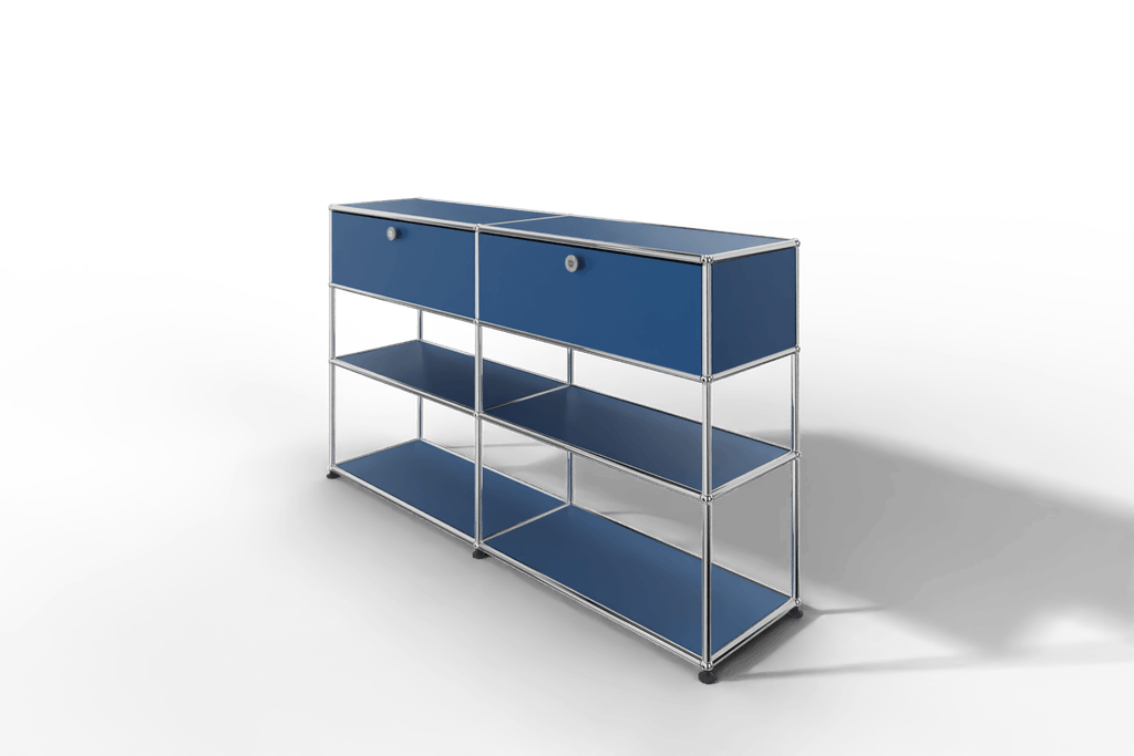 USM Haller Highboard mit 2 Klapptüren und 2 offenen Ebenen Produktbild