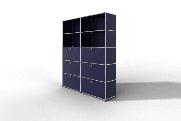 USM Haller Schrank/Regal mit 6 Klapptüren und offenen Fächern. Produktbild