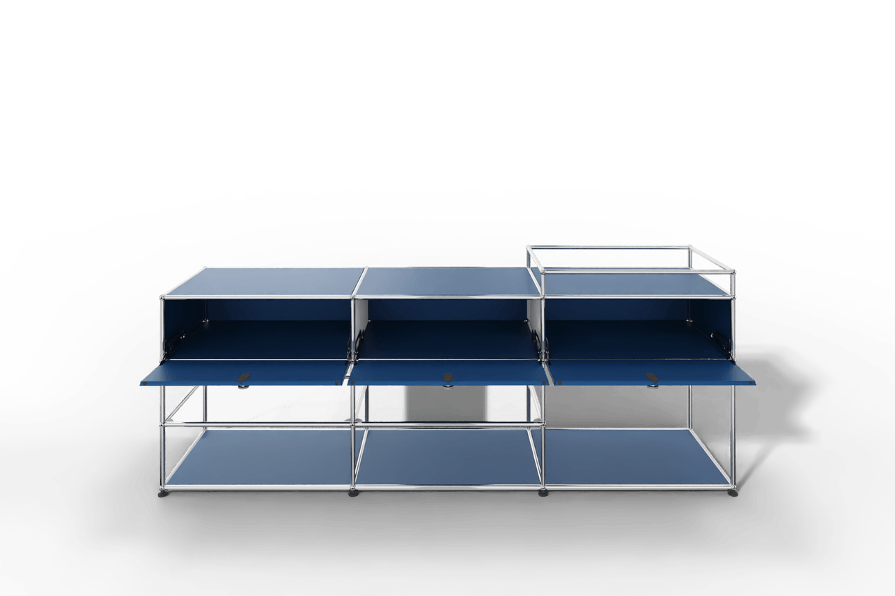Sideboard mit 3 Klapptüren und offenen Fächern Produktbild