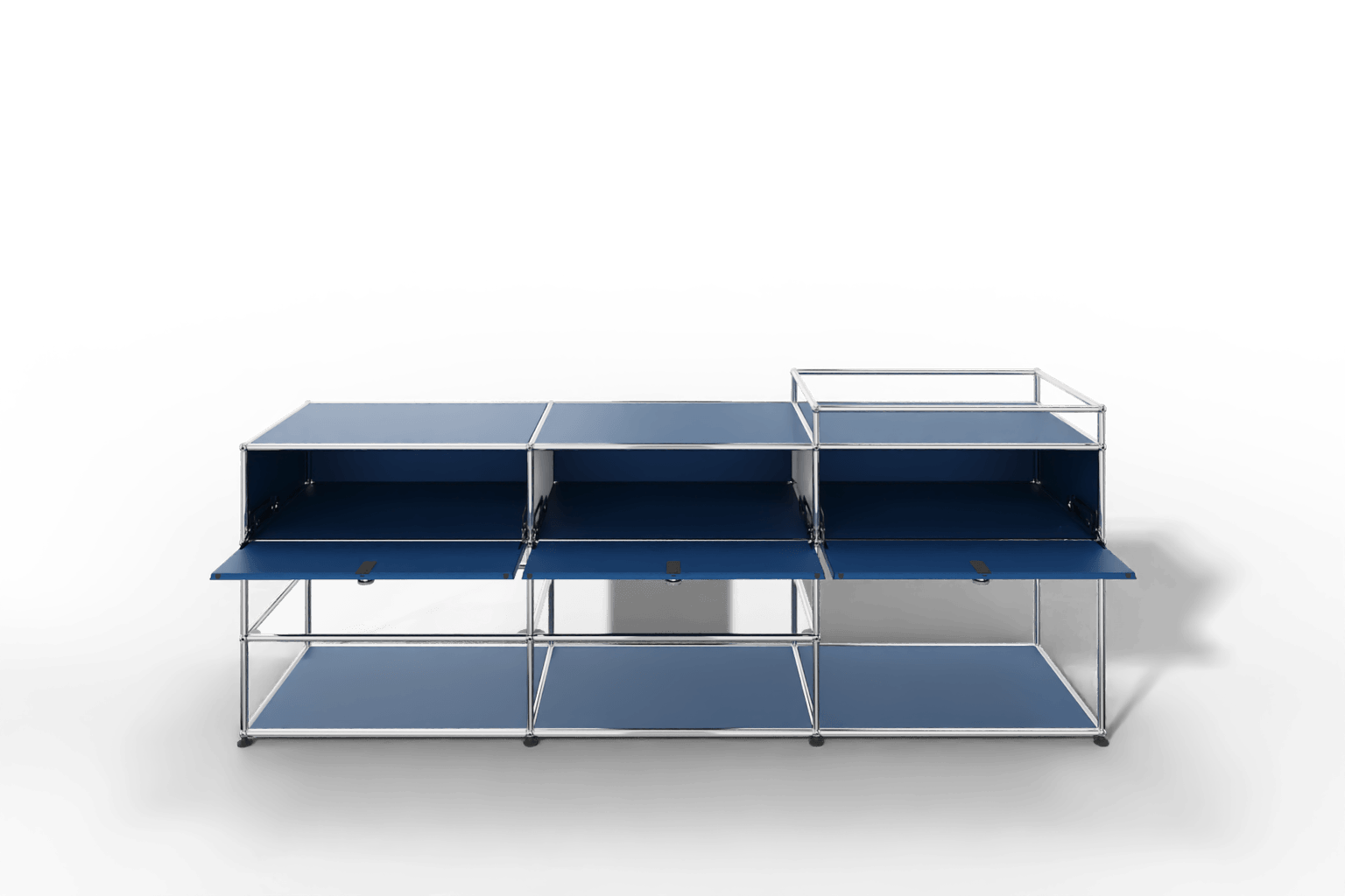 Sideboard mit 3 Klapptüren und offenen Fächern Produktbild