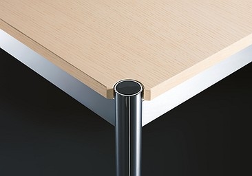 USM Haller Tisch, Tiefe 1000 mm, Länge 2000 mm, Eiche furniert geölt weiss Produktbild