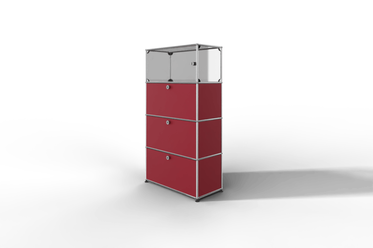 USM Haller Regal, 3 Klapptüren, 1 Vitrinen-Element Produktbild