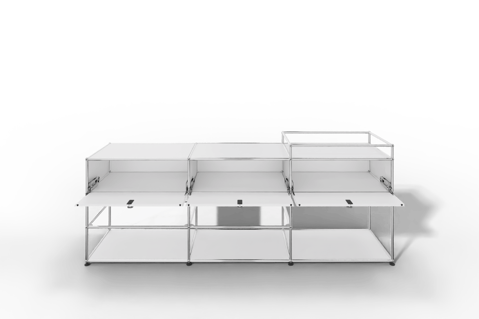 Sideboard mit 3 Klapptüren und offenen Fächern Produktbild