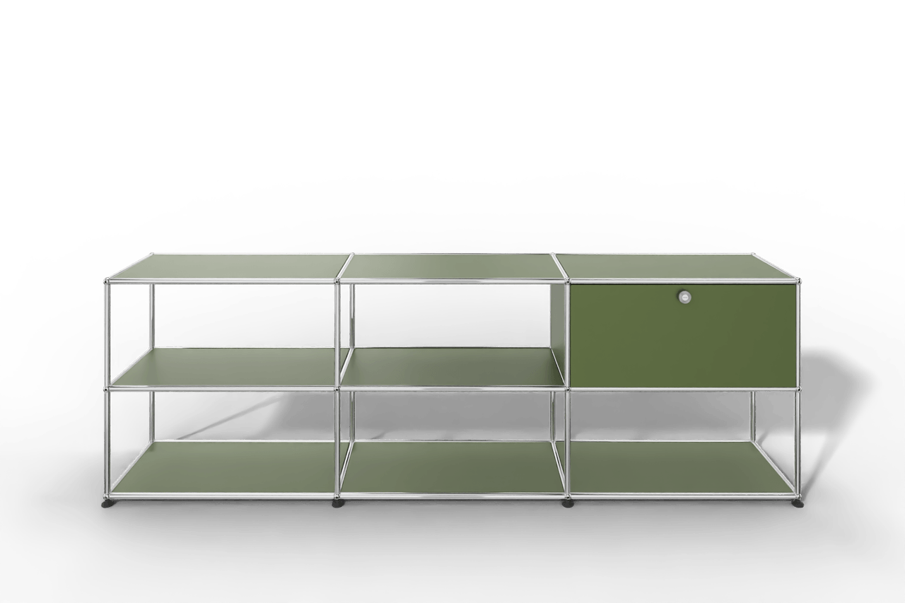 USM Haller Sideboard offen mit einer Klapptüre Produktbild