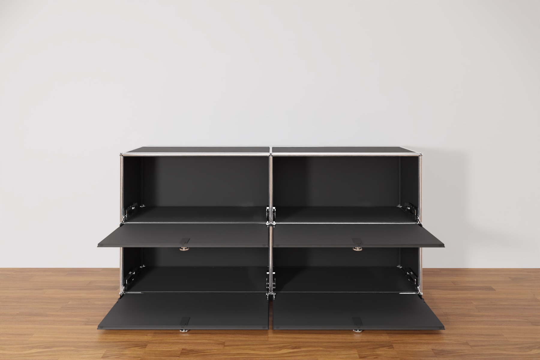 Original USM Haller Sideboard mit 4 Klapptüren in Anthrazitgrau Produktbild