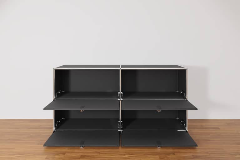 Original USM Haller Sideboard mit 4 Klapptüren in Anthrazitgrau Produktbild