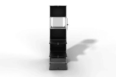 USM Haller schmales Regal mit Glasabteil Produktbild
