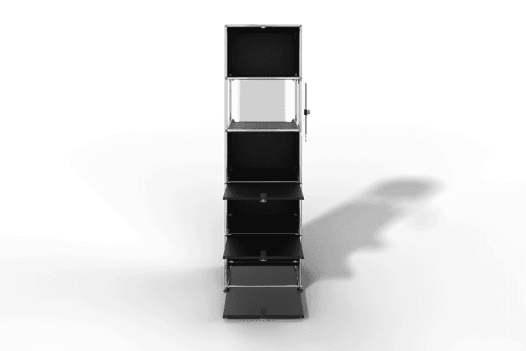 USM Haller schmales Regal mit Glasabteil Produktbild