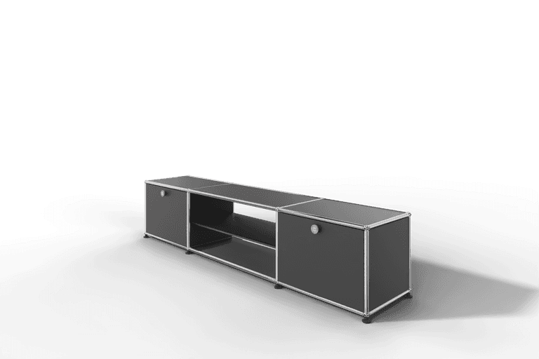 USM Haller TV-Lowboard mit Mittelteil und Zwischentablar Produktbild