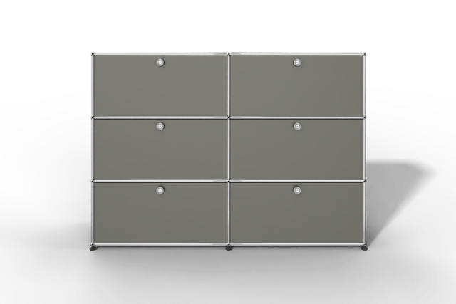 USM Haller Highboard, mit 6 Klapptüren, von Paul Schärer & Fritz Haller