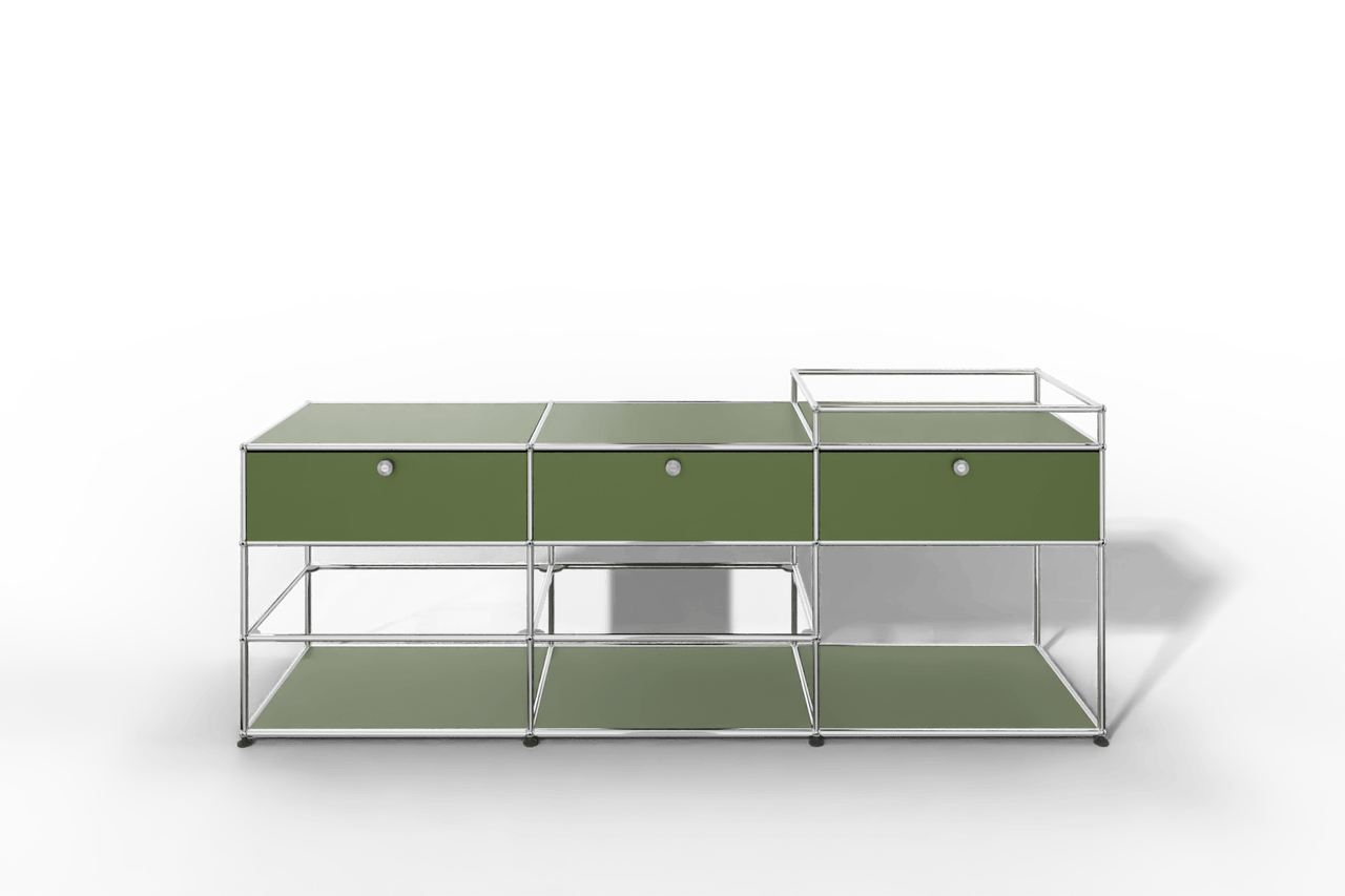 Sideboard mit 3 Klapptüren und offenen Fächern Produktbild