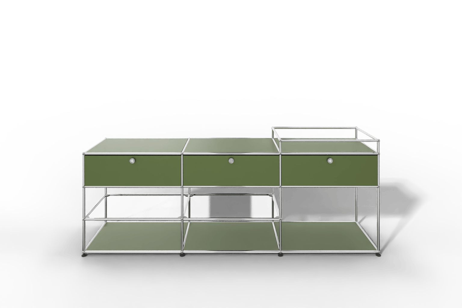 Sideboard mit 3 Klapptüren und offenen Fächern Produktbild