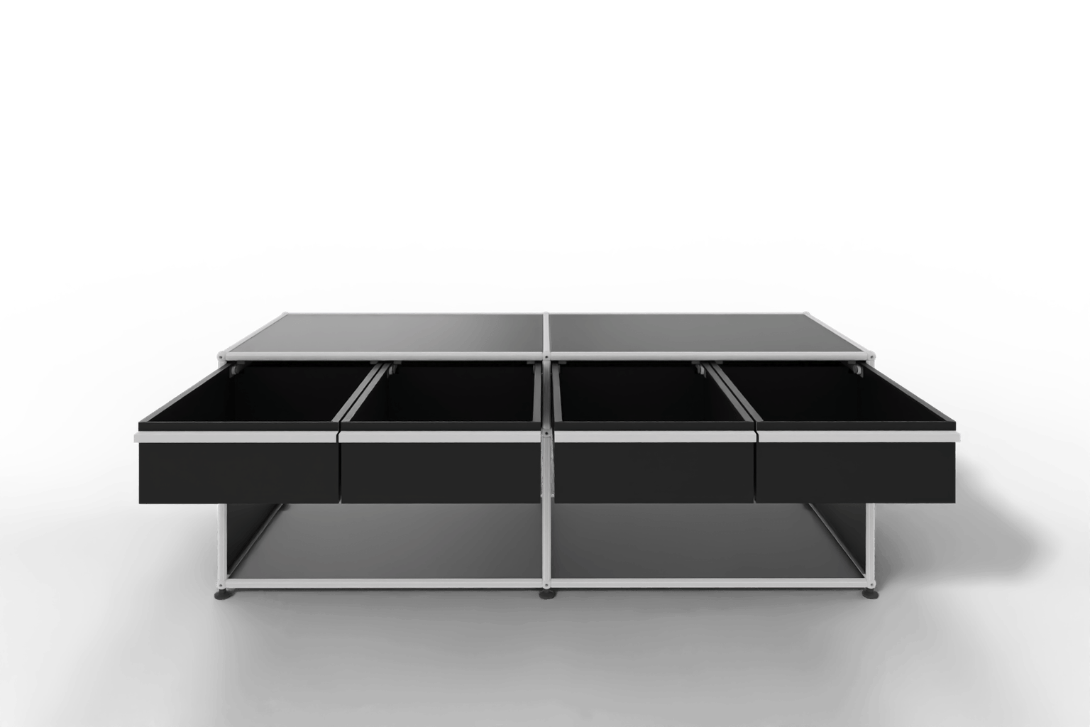 USM Haller Sideboard, mit 4 Schubladen A6 und 2 offenen Fächern. Tiefe 50 cm. Produktbild