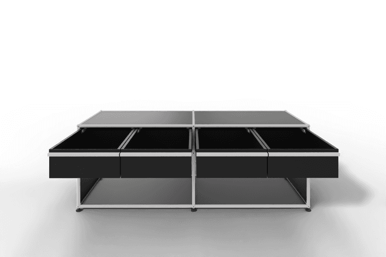 USM Haller Sideboard, mit 4 Schubladen A6 und 2 offenen Fächern. Tiefe 50 cm. Produktbild
