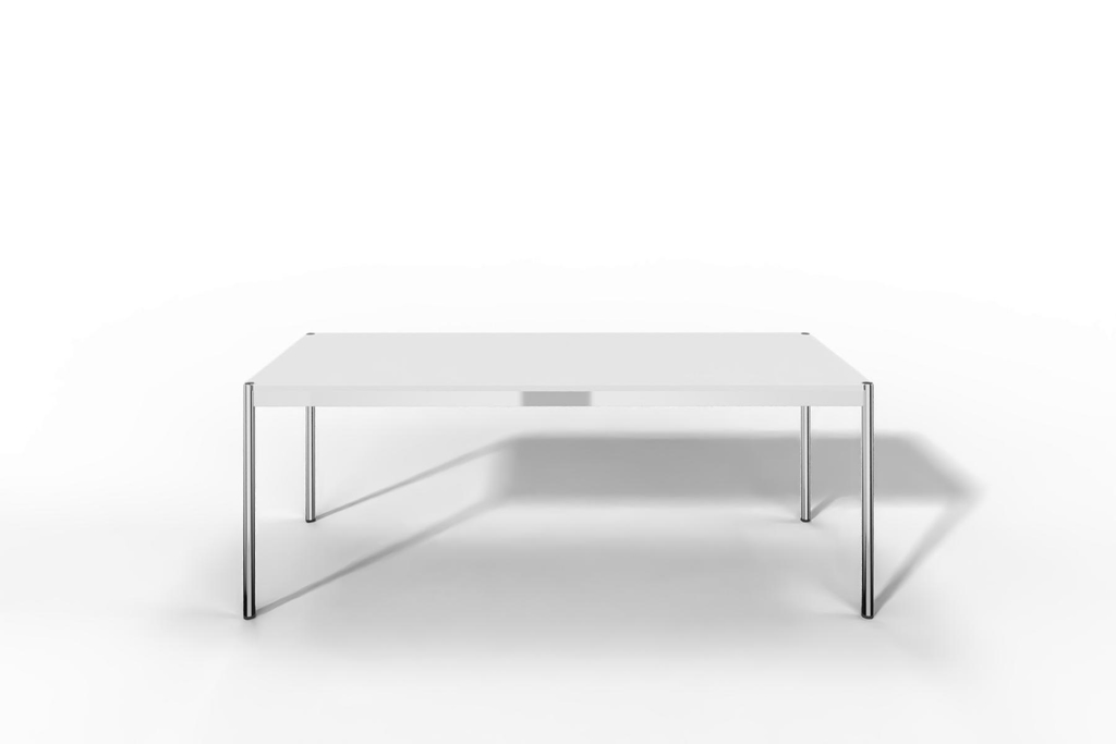 USM Haller Tisch, Tiefe 750 mm, MDF pulverbeschichtet reinweiss, Länge wählbar Produktbild