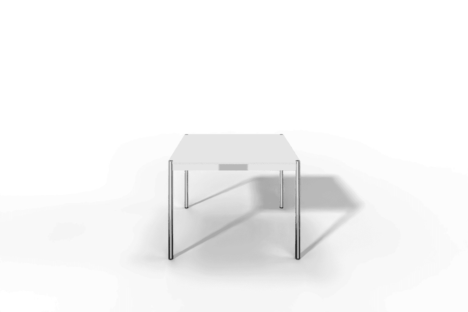 USM Haller Tisch, Tiefe 1000 mm, MDF pulverbeschichtet reinweiss, Länge wählbar Produktbild