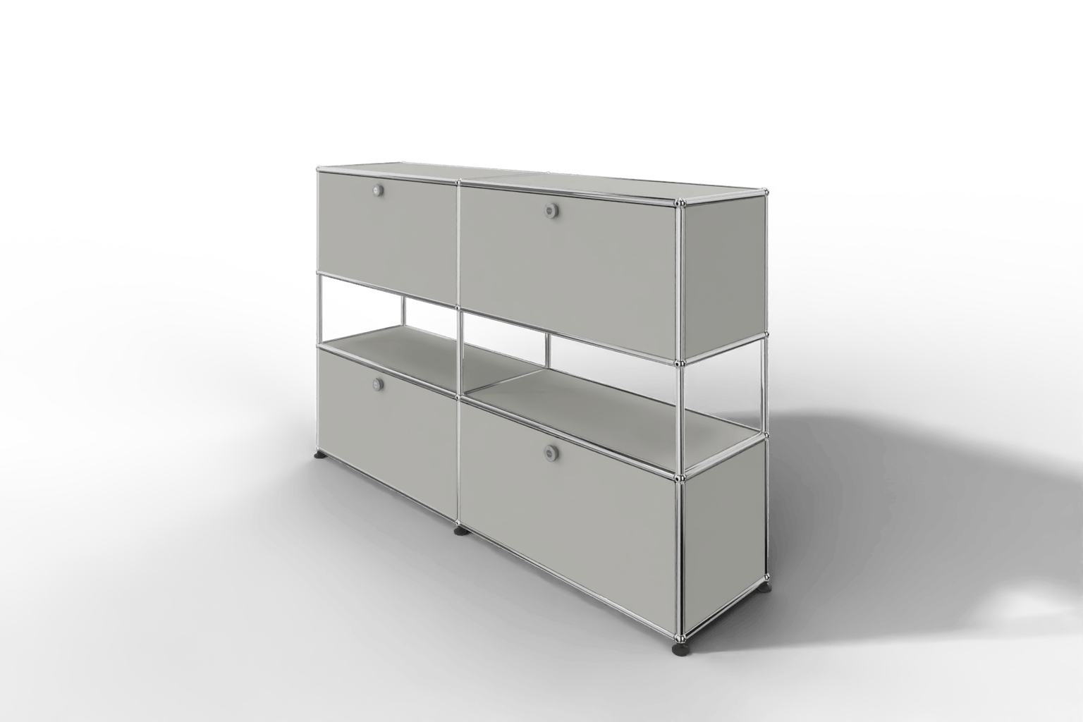 USM Haller Highboard mit 4 Klapptüren und offener Ebene Produktbild