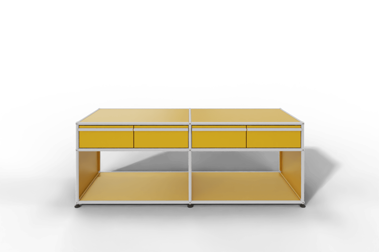 USM Haller Sideboard, mit 4 Schubladen A6 und 2 offenen Fächern. Tiefe 50 cm. Produktbild