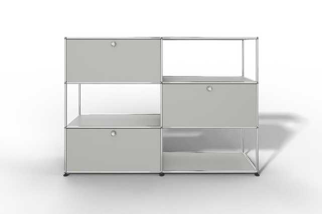 USM Haller Highboard/Raumteiler, 3 offene Elemente, 3 Klapptüren