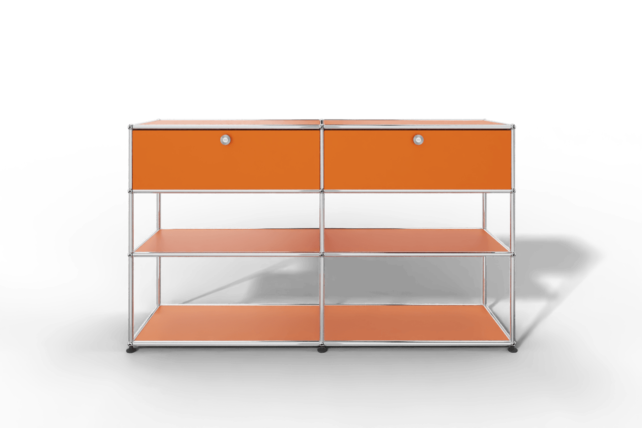 USM Haller Highboard mit 2 Klapptüren und 2 offenen Ebenen Produktbild