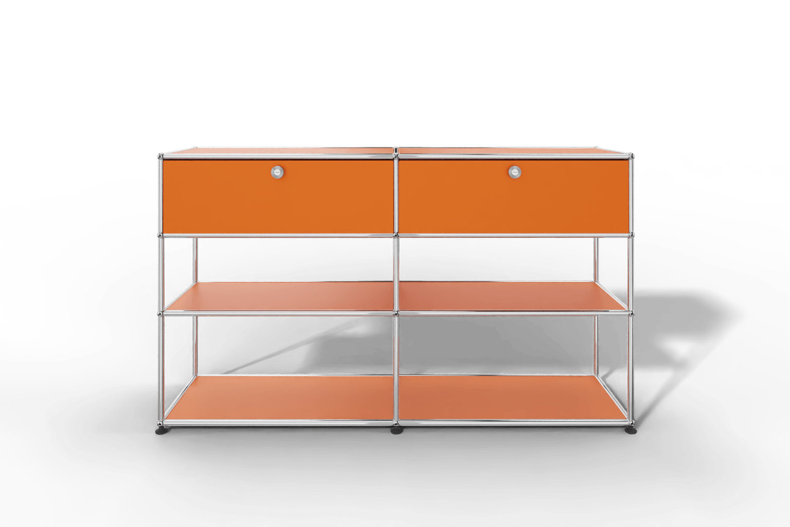 USM Haller Highboard mit 2 Klapptüren und 2 offenen Ebenen Produktbild