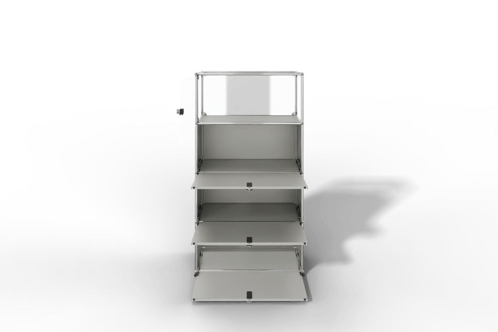 USM Haller Regal, 3 Klapptüren, 1 Vitrinen-Element Produktbild