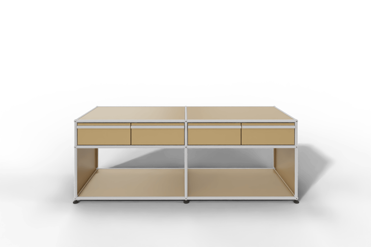 USM Haller Sideboard, mit 4 Schubladen A6 und 2 offenen Fächern. Tiefe 50 cm. Produktbild