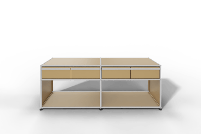 USM Haller Sideboard, mit 4 Schubladen A6 und 2 offenen Fächern. Tiefe 50 cm.