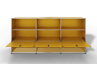 USM Haller Highboard mit 3 Klapptüren und 6 offenen Fächern Produktbild