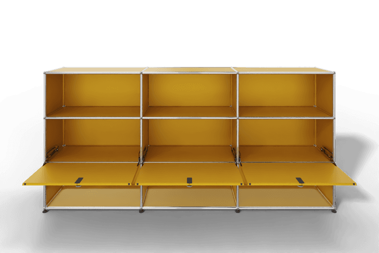 USM Haller Highboard mit 3 Klapptüren und 6 offenen Fächern Produktbild