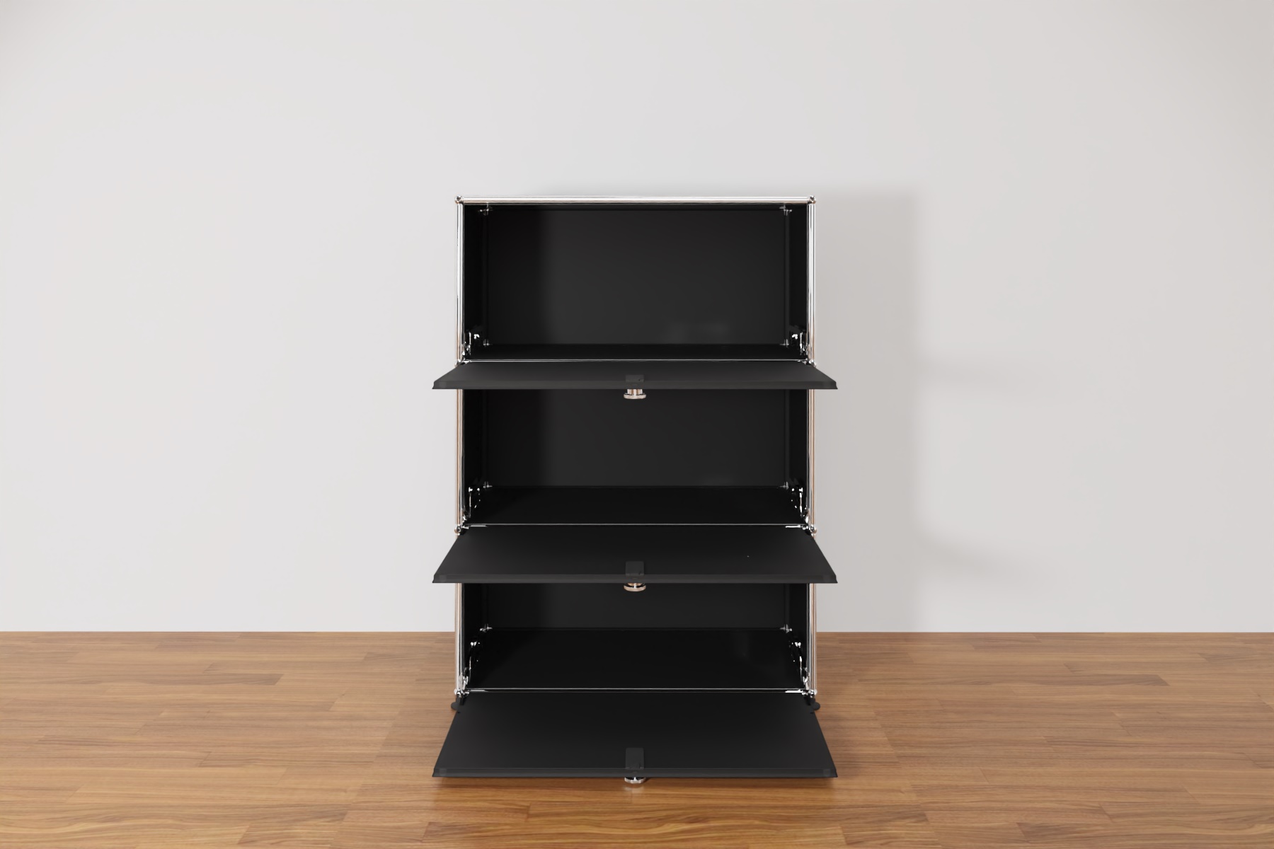 Original USM Haller Highboard mit 3 Klapptüren in graphitschwarz Produktbild