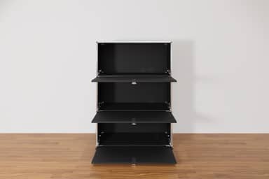 Original USM Haller Highboard mit 3 Klapptüren in graphitschwarz Produktbild