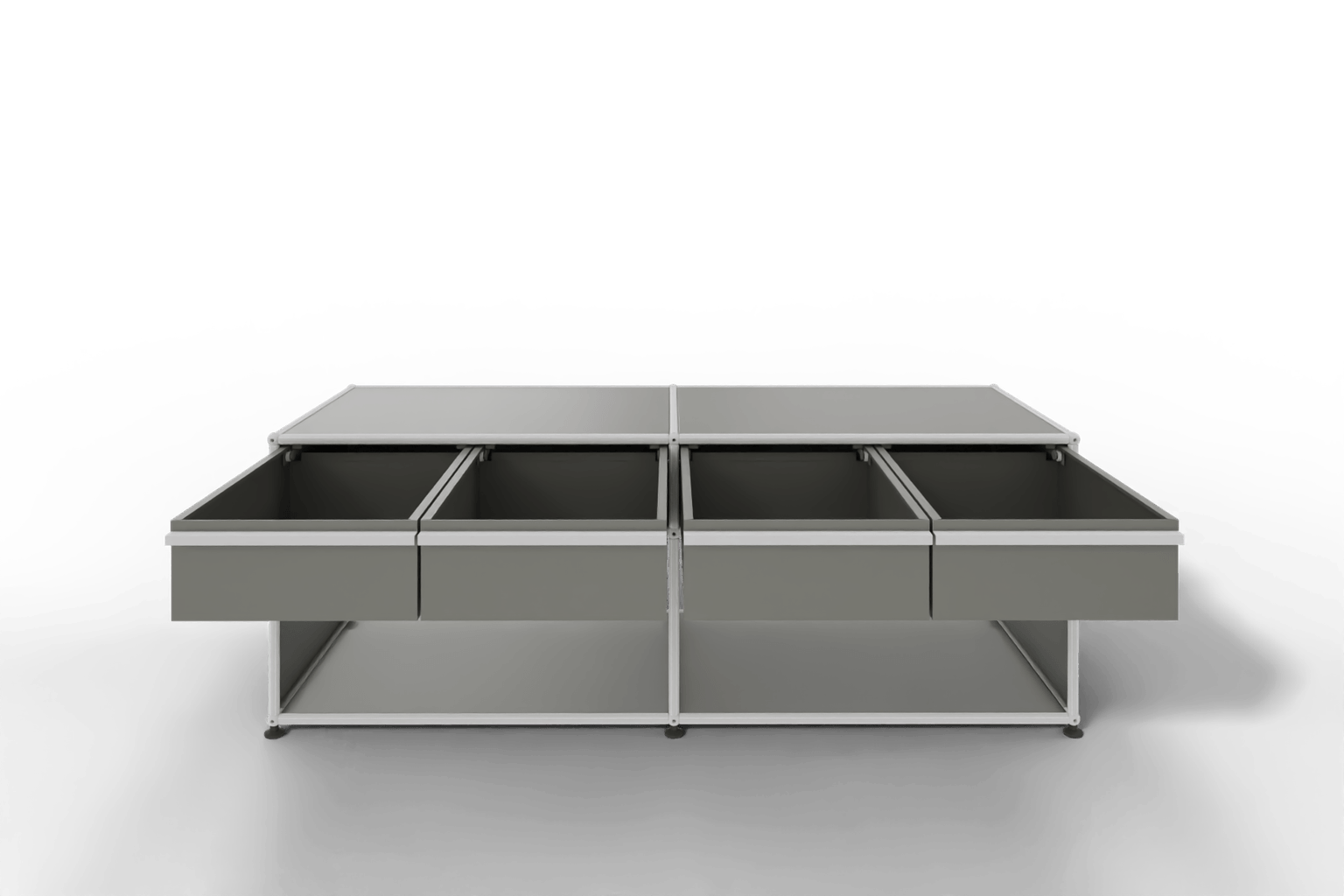 USM Haller Sideboard, mit 4 Schubladen A6 und 2 offenen Fächern. Tiefe 50 cm. Produktbild