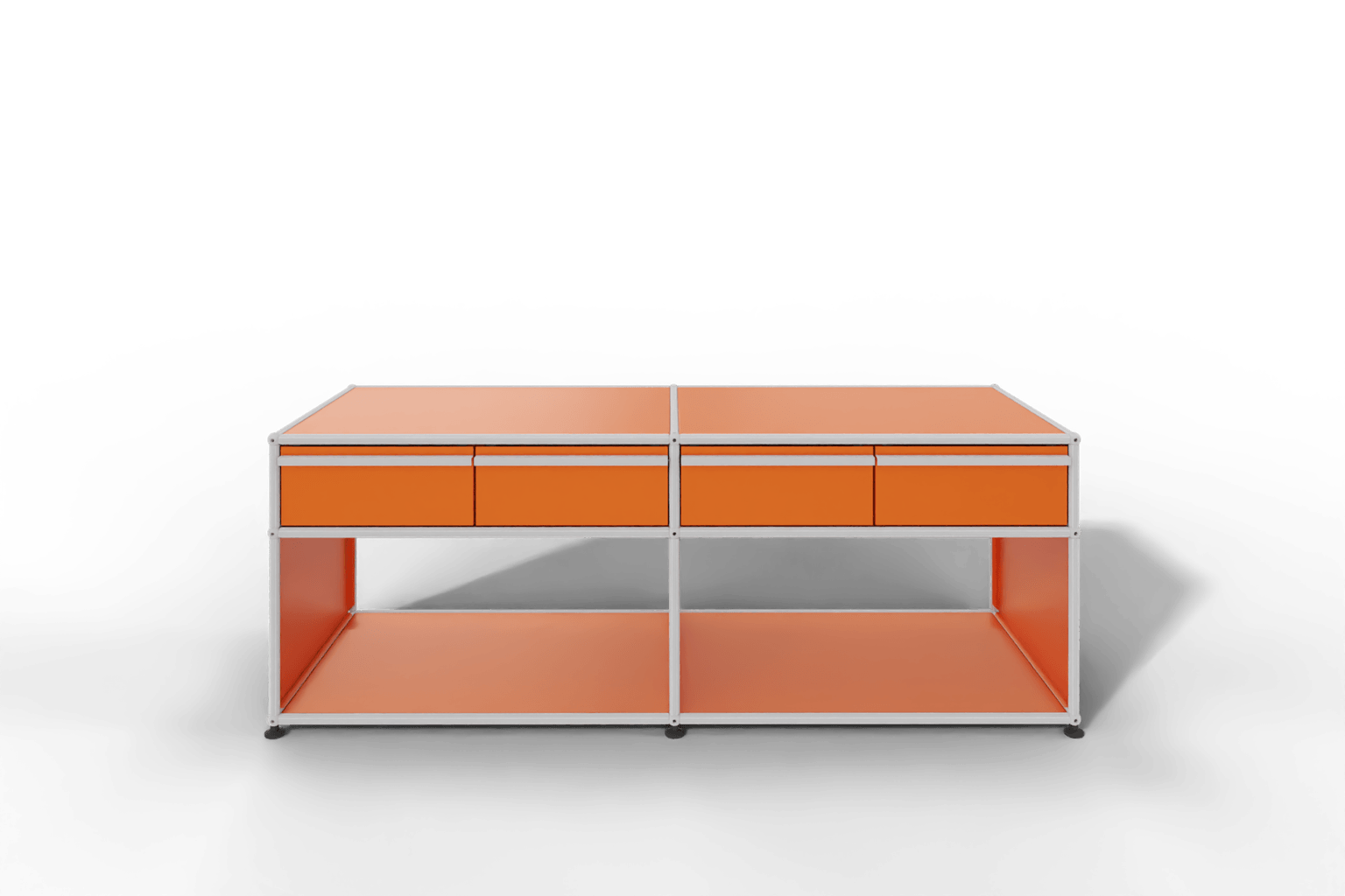 USM Haller Sideboard, mit 4 Schubladen A6 und 2 offenen Fächern. Tiefe 50 cm. Produktbild