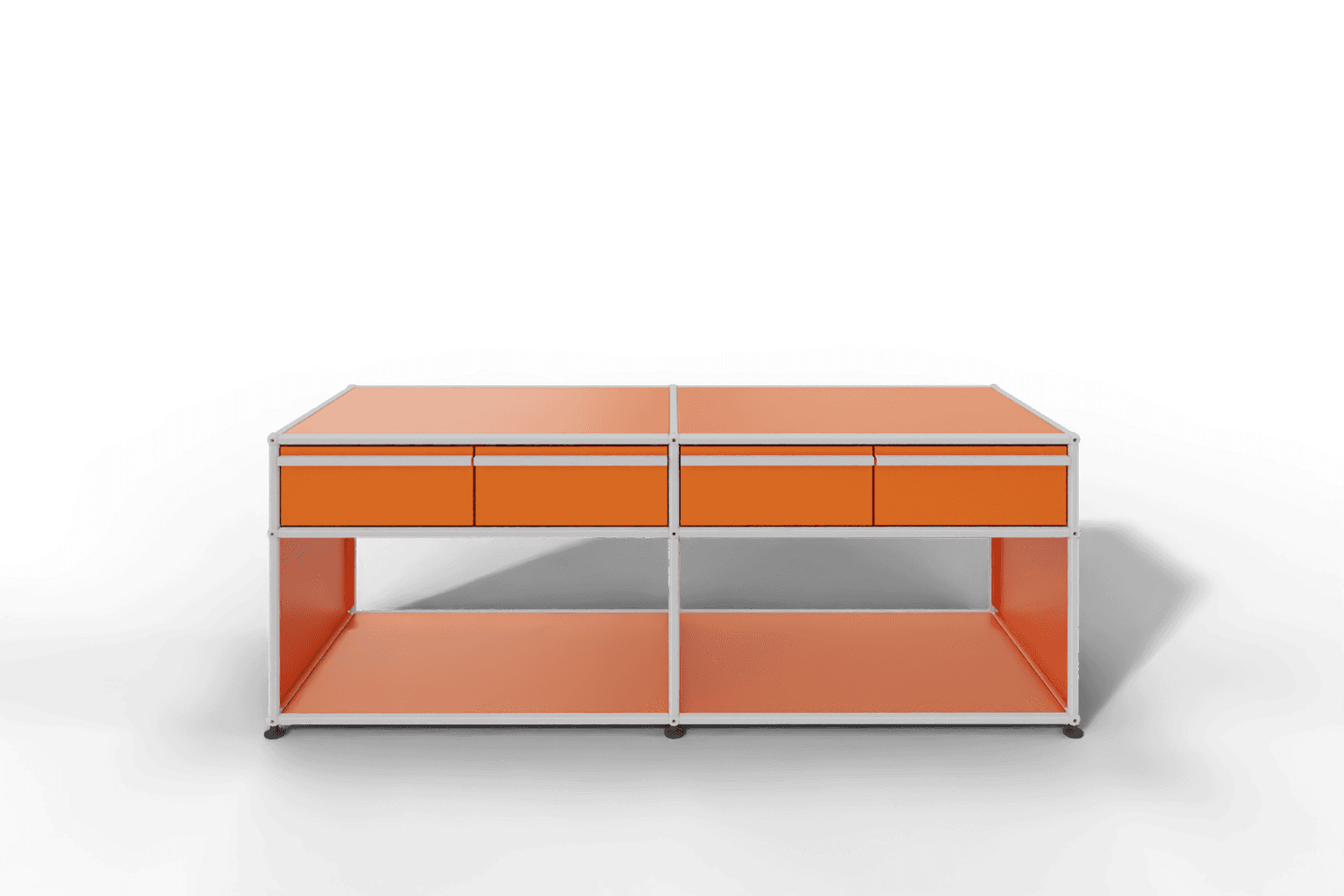 USM Haller Sideboard, mit 4 Schubladen A6 und 2 offenen Fächern. Tiefe 50 cm. Produktbild