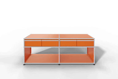USM Haller Sideboard, mit 4 Schubladen A6 und 2 offenen Fächern. Tiefe 50 cm. Produktbild