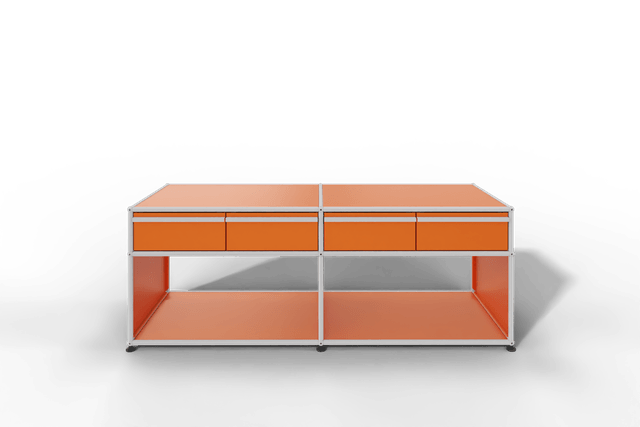 USM Haller Sideboard, mit 4 Schubladen A6 und 2 offenen Fächern. Tiefe 50 cm.