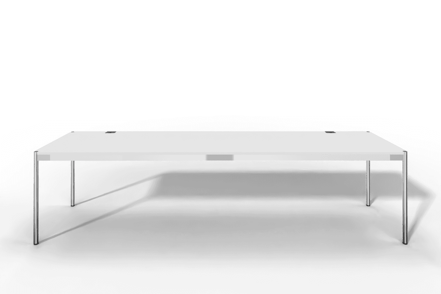 USM Haller Tisch Plus,Tiefe 750 mm, Oberfläche MDF reinweiss Produktbild