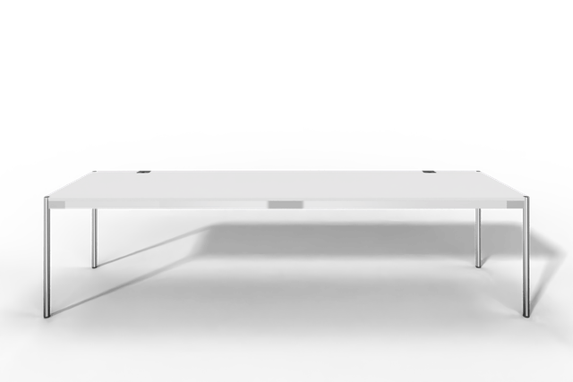 USM Haller Tisch Plus,Tiefe 750 mm, Oberfläche MDF reinweiss