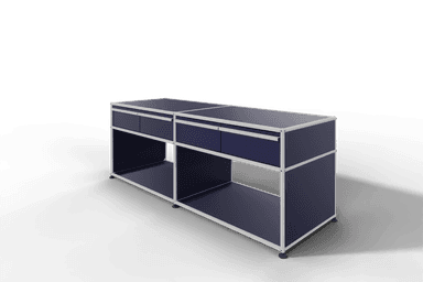 USM Haller Sideboard, mit 4 Schubladen A6 und 2 offenen Fächern. Tiefe 50 cm. Produktbild