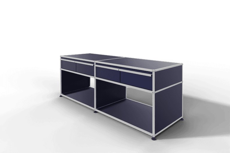USM Haller Sideboard, mit 4 Schubladen A6 und 2 offenen Fächern. Tiefe 50 cm. Produktbild