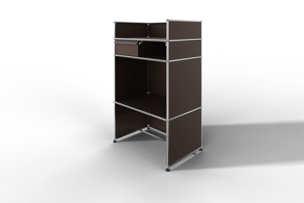 USM Haller Steharbeitsplatz mit Schubkasten A6 und Stifteinlage Produktbild