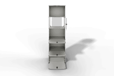 USM Haller schmales Regal mit Glasabteil Produktbild