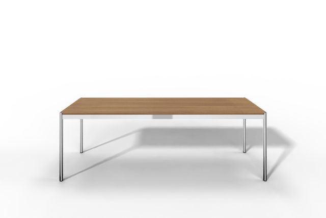 USM Haller Tisch, Tiefe 750 mm, Holz furniert, geölt / lackiert, Oberfläche wählbar, Länge wählbar