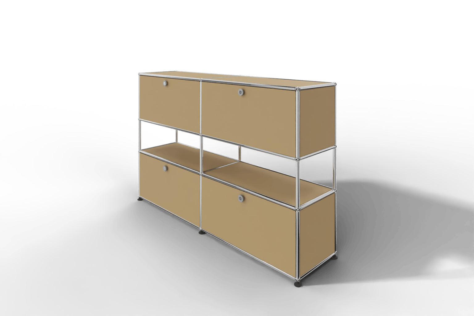 USM Haller Highboard mit 4 Klapptüren und offener Ebene Produktbild